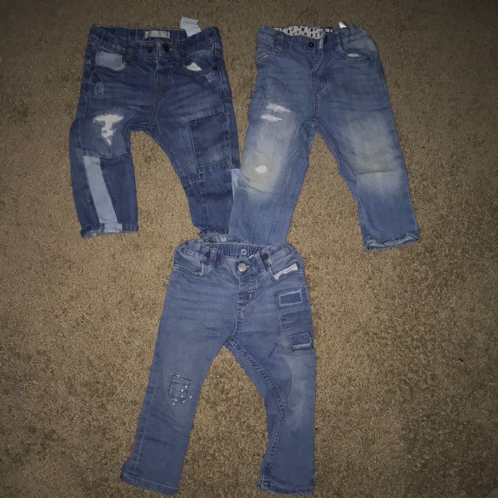 3 pair of baby boy denim jeans 12-18 months